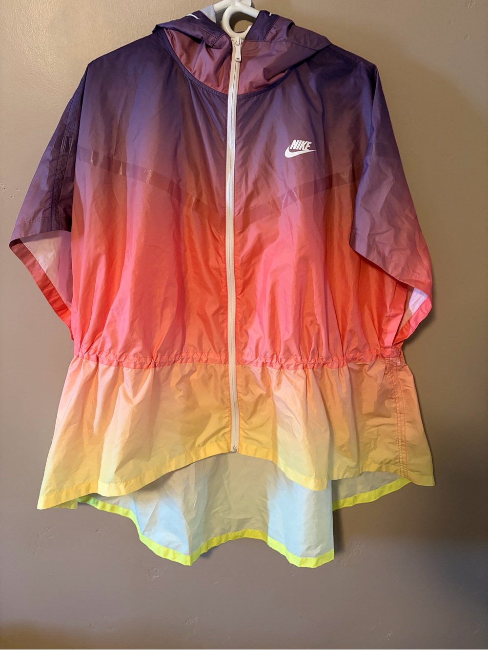 Nike Multicolor Gradient Hooded Windbreaker - Purple Pink Yellow